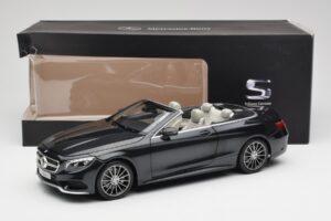 Mercedes S-Class Cabriolet A217 Magnetite Nero Metallizzato Norev 1:18 B66960354 Pressofusione — immagine 8 di 8