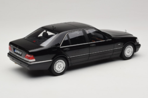 Mercedes S-Class W140 S600 Obsidian Black Metallic Norev 1:18 183045 Pressofusione — immagine 3 di 8