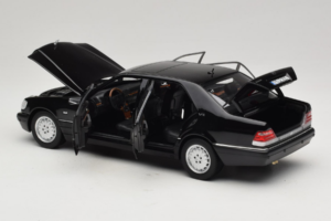 Mercedes S-Class W140 S600 Obsidian Black Metallic Norev 1:18 183045 Pressofusione — immagine 5 di 8