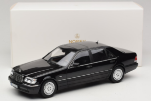 Mercedes S-Class W140 S600 Obsidian Black Metallic Norev 1:18 183045 Pressofusione — immagine 8 di 8
