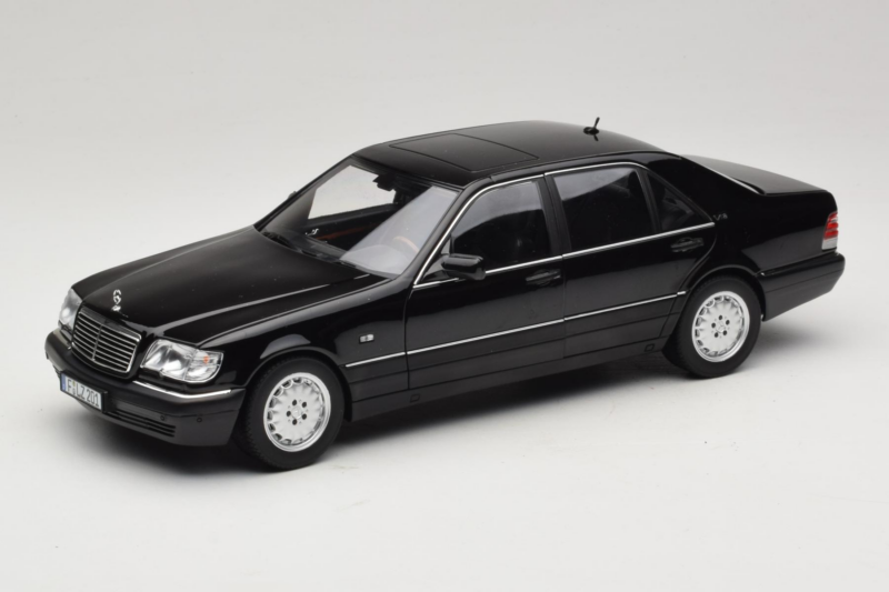 Mercedes S-Class W140 S600 Obsidian Black Metallic Norev 1:18 183045 Pressofusione