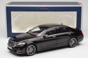 Mercedes S-Class W222 AMG Line Ruby Nero Metallic Norev 1:18 183483 Pressofusione — immagine 8 di 8