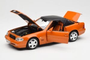 Mercedes SL 500 R129 Arancione Metallic Norev 1:18 183752 Pressofusione — immagine 2 di 8