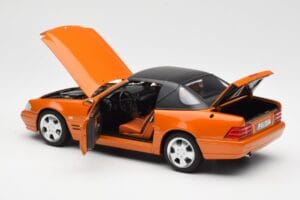 Mercedes SL 500 R129 Arancione Metallic Norev 1:18 183752 Pressofusione — immagine 5 di 8
