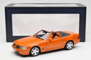 Mercedes SL 500 R129 Arancione Metallic Norev 1:18 183752 Pressofusione — immagine 8 di 8