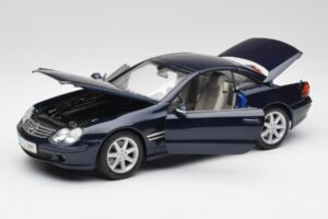 Mercedes SL 500 R230 Blu Maisto 1:18 B66962126 Pressofusione — immagine 2 di 8