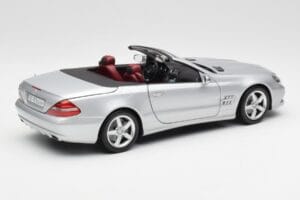 Mercedes SL 500 R230 Cabriolet Iridium Argento Minichamps 1:18 B66962388 Pressofusione — immagine 3 di 8