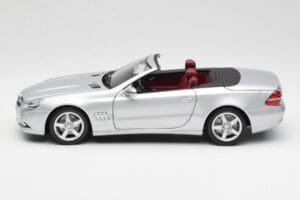 Mercedes SL 500 R230 Cabriolet Iridium Argento Minichamps 1:18 B66962388 Pressofusione — immagine 4 di 8