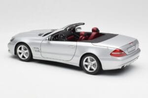 Mercedes SL 500 R230 Cabriolet Iridium Argento Minichamps 1:18 B66962388 Pressofusione — immagine 7 di 8