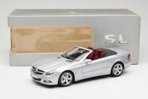 Mercedes SL 500 R230 Cabriolet Iridium Argento Minichamps 1:18 B66962388 Pressofusione — immagine 8 di 8