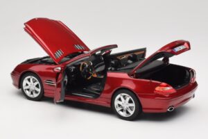 Mercedes SL 500 R230 Red Metallic Edizione Limitata Norev 1:18 183841 Pressofusione — immagine 5 di 8