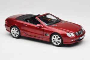 Mercedes SL 500 R230 Red Metallic Edizione Limitata Norev 1:18 183841 Pressofusione — immagine 6 di 8
