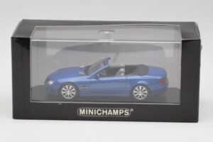 Mercedes SL R230 Tanzanite Blu Minichamps 1:43 B66962250 Pressofusione — immagine 4 di 4