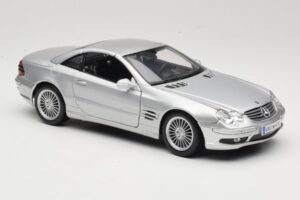 Mercedes SL55 AMG R230 Argento Maisto 1:18 36894 Pressofusione — immagine 6 di 8