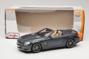 Mercedes SL65 AMG Black Series R230 Matte Black Maisto 1:18 36198 Pressofusione — immagine 8 di 8