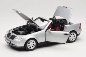 Mercedes SLK R170 Brilliant Silver Norev 1:18 183020 Pressofusione — immagine 2 di 9