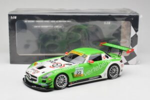Mercedes AMG SLS C197 GT3 MS Racing #22 V. Sigacev / C. Stoll ADAC GT Masters 2011 Minichamps 1:18 151113102 Pressofusione — immagine 6 di 6