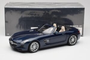 Mercedes SLS AMG R197 Roadster South Seas Blu Minichamps 1:18 100039031 Pressofusione — immagine 8 di 8