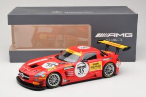Mercedes SLS AMG GT3 #35 T. Heyer / T. Jager 24 Hours of Spa 2011 Minichamps 1:18 B66960196 Pressofusione — immagine 6 di 6