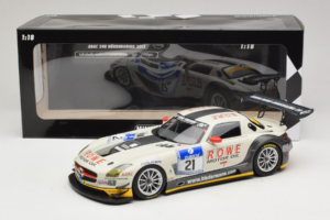 Mercedes SLS AMG GT3 #21 Rowe Racing M. Zehe / M. Hartung ADAC 24h Nurburgring 2012 Minichamps 1:18 151123121 Pressofusione — immagine 6 di 6