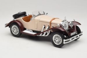 Mercedes SSK Beige & Rosso Scuro Bburago 1:18 3009-M4 Pressofusione — immagine 4 di 6
