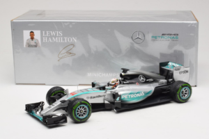 Mercedes W06 #44 L. Hamilton Mercedes AMG Petronas United States Grand Prix Winner World Champion 2015 Minichamps 1:18 110150 — immagine 7 di 7
