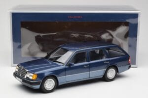 Mercedes 300D W124 T-Modell Nautical Blu Norev 1:18 183962 Pressofusione — immagine 8 di 8