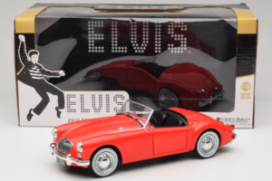 MG A 1600 Roadster Mk I Elvis Presley Blue Hawaii Movie GreenLight 1:18 13524 Pressofusione — immagine 8 di 8