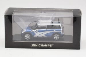 Mini Clubman R55 Cooper S Blue Metallic Onitsuka Tiger Minichamps 1:43 403138676 Pressofusione — immagine 4 di 4