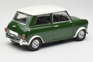 Mini Cooper S British Racing Verde & Old English Bianco Solido 1:18 8021 Pressofusione — immagine 3 di 8