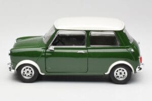 Mini Cooper S British Racing Verde & Old English Bianco Solido 1:18 8021 Pressofusione — immagine 4 di 8