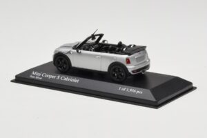 Mini Cooper S R57 Cabriolet Argento Minichamps 1:43 431138830 Pressofusione — immagine 3 di 6