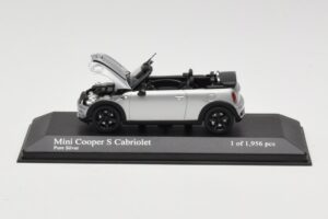 Mini Cooper S R57 Cabriolet Argento Minichamps 1:43 431138830 Pressofusione — immagine 5 di 6