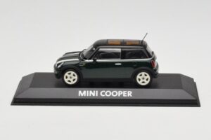 Mini Cooper S R53 Verde Con Strisce Minichamps 1:43 MINI006 Pressofusione