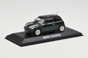 Mini Cooper S R53 Verde Con Strisce Minichamps 1:43 MINI006 Pressofusione — immagine 4 di 4