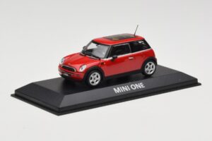 Mini One R50 Rosso Con Tetto Rosso Minichamps 1:43 MINI001 Pressofusione — immagine 2 di 5