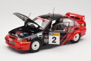 Mitsubishi Lancer Evolution VI #2 Y. Kataoka / S. Hayashi Winner Rally Canberra 1999 AUTOart 1:18 89942 Pressofusione — immagine 2 di 8