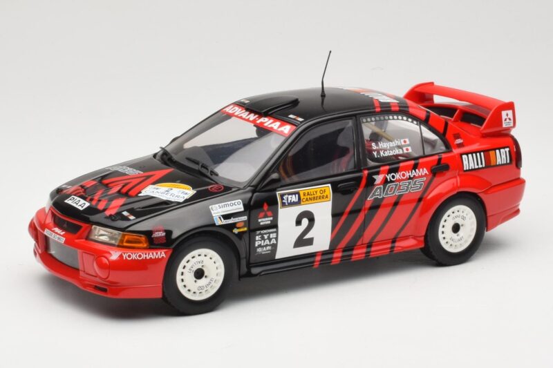 Mitsubishi Lancer Evolution VI #2 Y. Kataoka / S. Hayashi Winner Rally Canberra 1999 AUTOart 1:18 89942 Pressofusione
