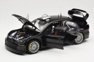 Mitsubishi Lancer Evolution WRC Plain Body Nero AUTOart 1:18 80528 Pressofusione — immagine 2 di 8