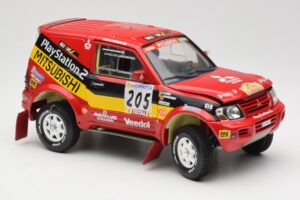 Mitsubishi Pajero Rallye Raid #205 Paris-Dakar Rally 2001 Solido 1:18 9022 Pressofusione — immagine 6 di 8