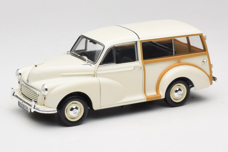 Morris Minor Traveller Bianco Minichamps 1:18 150137010 Pressofusione