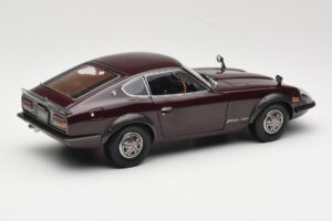 Nissan Fairlady 240Z-G S30 Bordeaux Kyosho 1:18 08212M Pressofusione — immagine 3 di 8