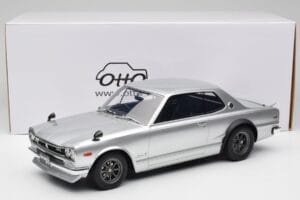 Nissan Skyline C10 2000 GT-R Argento Otto 1:12 G094 Resina — immagine 6 di 6