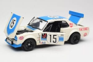Nissan Skyline 2000GT-R KPGC10 #15 K. Takahashi Nissan Works JTCC 1972 Kyosho 1:18 08122B Pressofusione — immagine 2 di 8