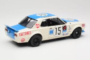 Nissan Skyline 2000GT-R KPGC10 #15 K. Takahashi Nissan Works JTCC 1972 Kyosho 1:18 08122B Pressofusione — immagine 3 di 8