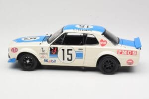 Nissan Skyline 2000GT-R KPGC10 #15 K. Takahashi Nissan Works JTCC 1972 Kyosho 1:18 08122B Pressofusione — immagine 4 di 8