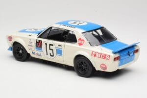 Nissan Skyline 2000GT-R KPGC10 #15 K. Takahashi Nissan Works JTCC 1972 Kyosho 1:18 08122B Pressofusione — immagine 7 di 8