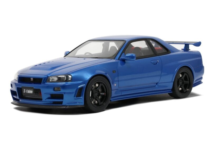 Nissan Skyline GT-R R34 NISMO Z-Tune Bayside Blue Otto 1:12 G082 Resina