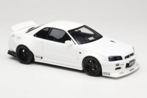 Nissan Skyline GT-R BNR34 by KRC Pearl White Otto 1:18 OT1135 Resina — immagine 4 di 6