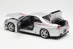 Nissan Skyline GT-R R33 R-Tune Argento AUTOart 1:18 77326 Pressofusione — immagine 5 di 8